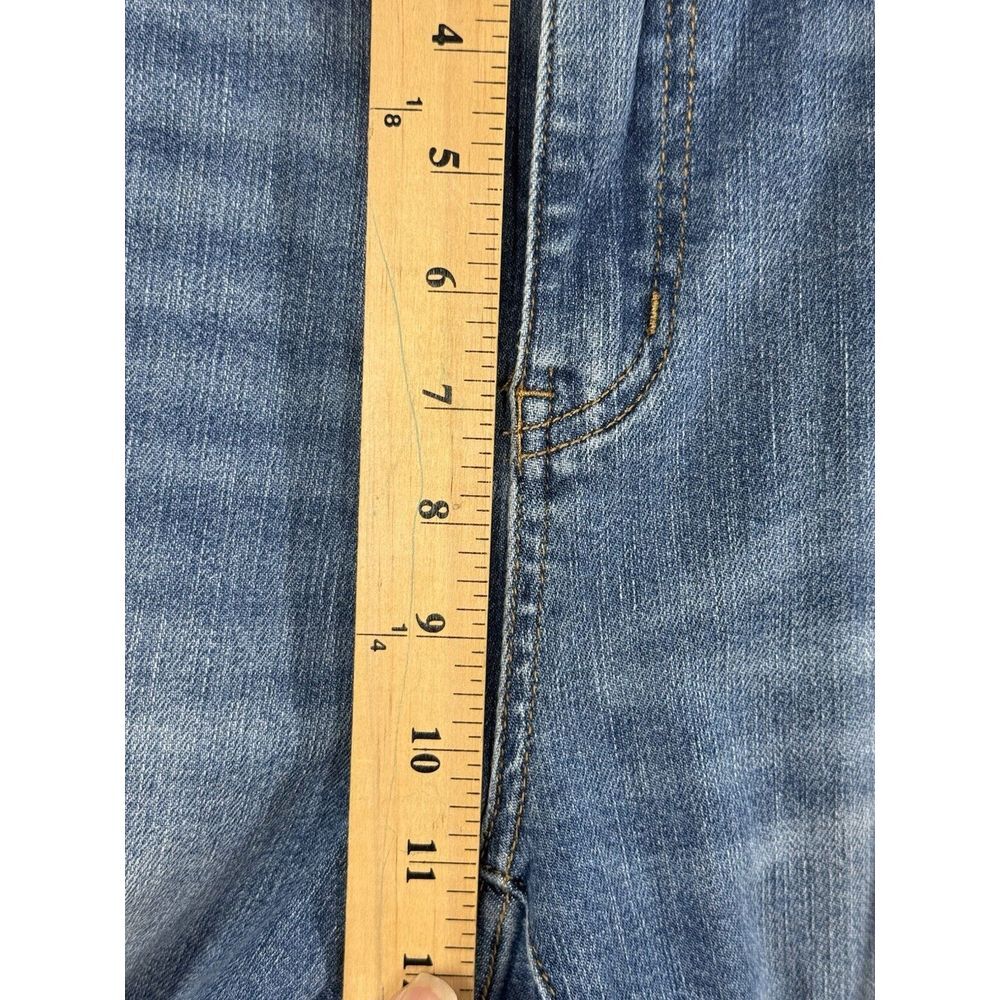 Judy Blue Lemon Patch Skinny Fit Jeans Womens Size 13/31 Blue Distressed Stretch - Picture 4 of 11